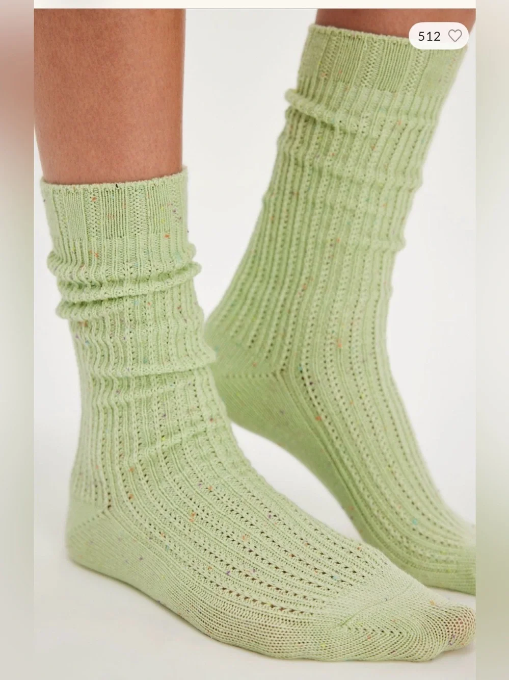 Free People Meadow Breeze Confetti Socks. NWT. Kiwi